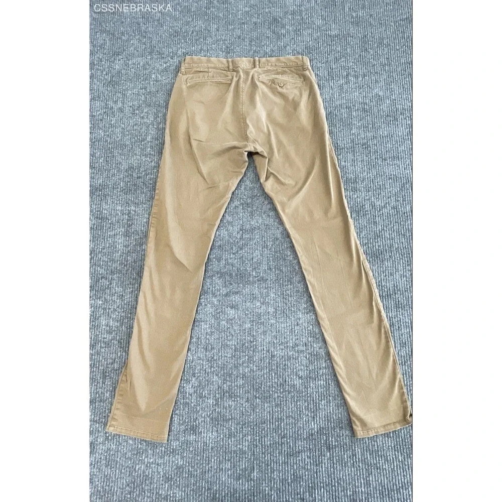 J.Crew Men's 250 Skinny Chino Pants Tan Khaki Stretch Cotton Twill Size 31x34